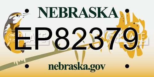 EP82379 Nebraska License Plate