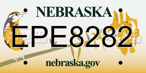 EPE8282 Nebraska License Plate