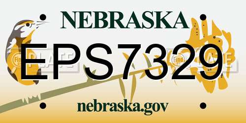 EPS7329 Nebraska License Plate
