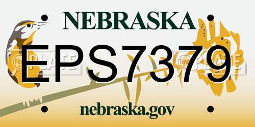 EPS7379 Nebraska License Plate