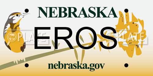 EROS Nebraska License Plate