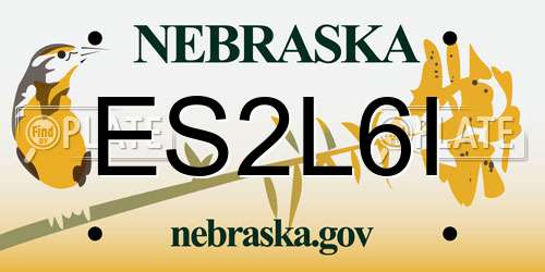 ES2L6I Nebraska License Plate