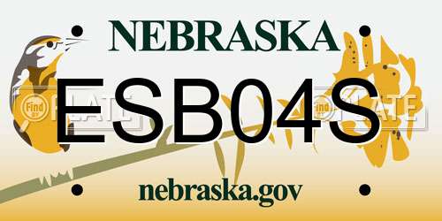 ESB04S Nebraska License Plate