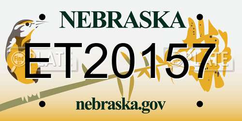 ET20157 Nebraska License Plate