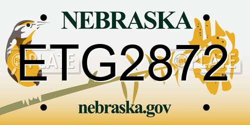ETG2872 Nebraska License Plate