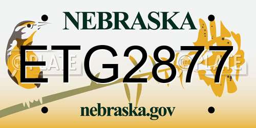 ETG2877 Nebraska License Plate
