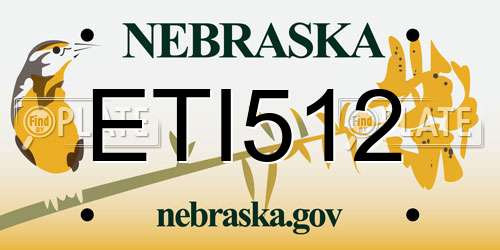 ETI512 Nebraska License Plate