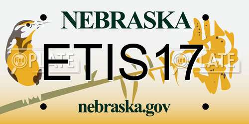 ETIS17 Nebraska License Plate