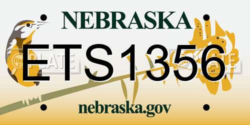 ETS1356 Nebraska License Plate