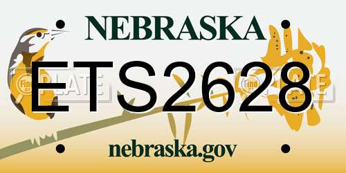 ETS2628 Nebraska License Plate
