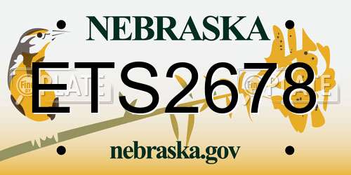 ETS2678 Nebraska License Plate