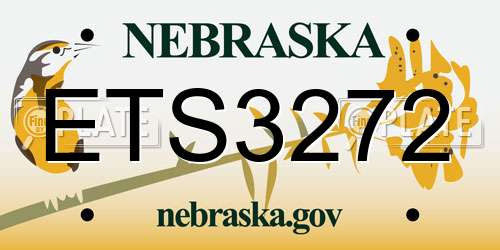 ETS3272 Nebraska License Plate