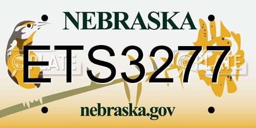 ETS3277 Nebraska License Plate