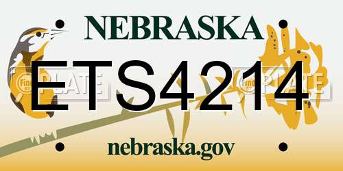 ETS4214 Nebraska License Plate