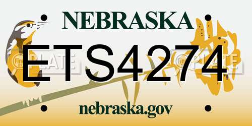ETS4274 Nebraska License Plate