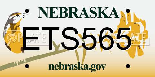 ETS565 Nebraska License Plate