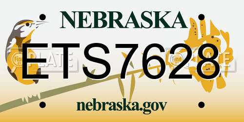 ETS7628 Nebraska License Plate