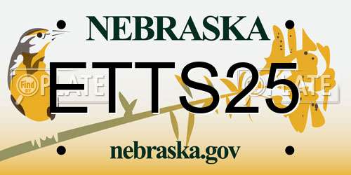ETTS25 Nebraska License Plate