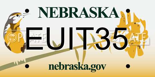 EUIT35 Nebraska License Plate