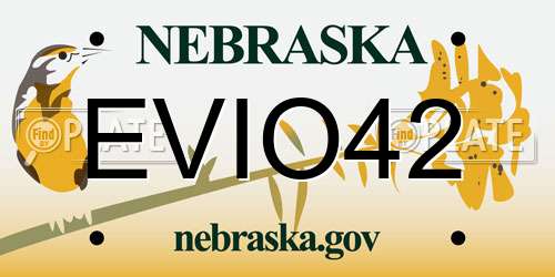 EVIO42 Nebraska License Plate