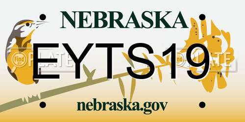 EYTS19 Nebraska License Plate