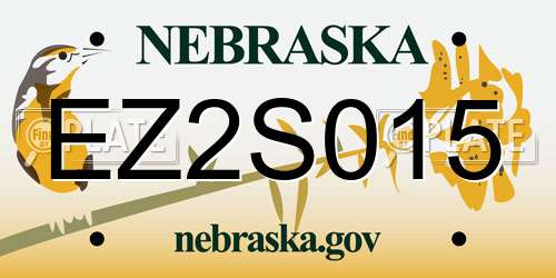 EZ2S015 Nebraska License Plate