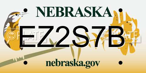 EZ2S7B Nebraska License Plate