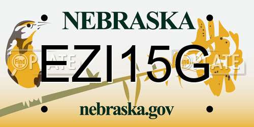 EZI15G Nebraska License Plate