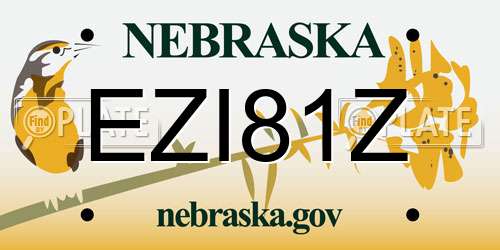 EZI81Z Nebraska License Plate