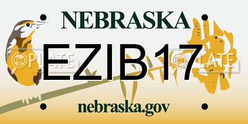 EZIB17 Nebraska License Plate