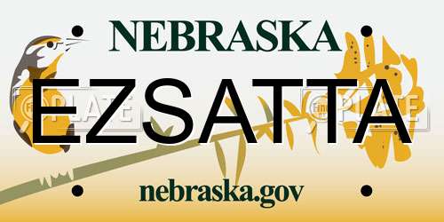 EZSATTA Nebraska License Plate