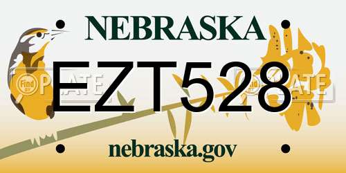 EZT528 Nebraska License Plate