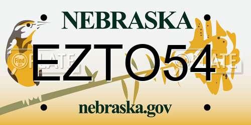 EZTO54 Nebraska License Plate