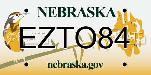 EZTO84 Nebraska License Plate