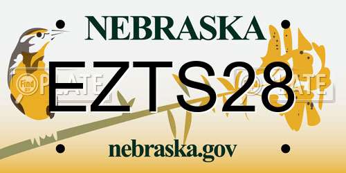 EZTS28 Nebraska License Plate