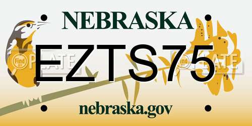 EZTS75 Nebraska License Plate