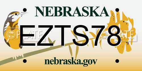 EZTS78 Nebraska License Plate