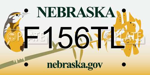 F156TL Nebraska License Plate