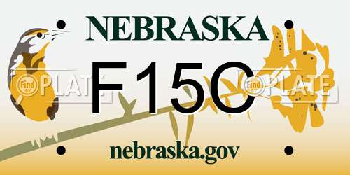 F15C Nebraska License Plate