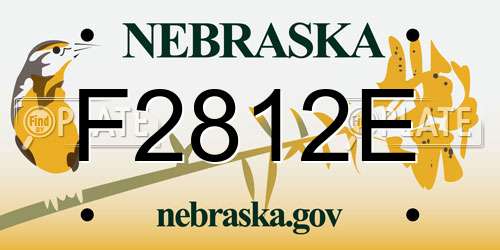 F2812E Nebraska License Plate