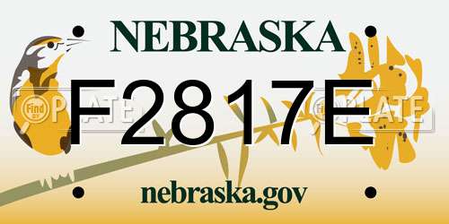 F2817E Nebraska License Plate