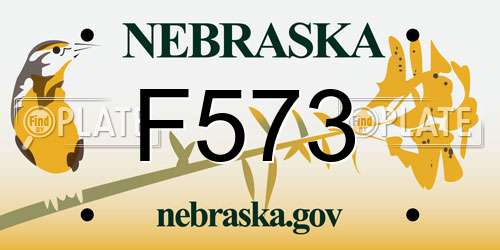 F573 Nebraska License Plate