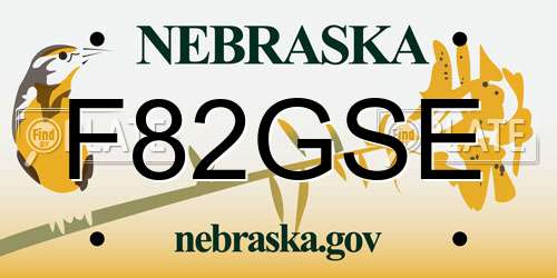 F82GSE Nebraska License Plate