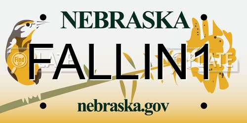 FALLIN1 Nebraska License Plate