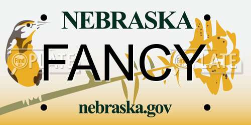 FANCY Nebraska License Plate