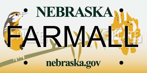 FARMALL Nebraska License Plate