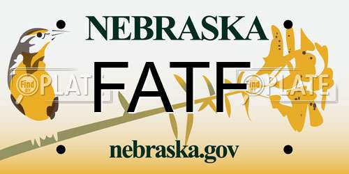FATF Nebraska License Plate