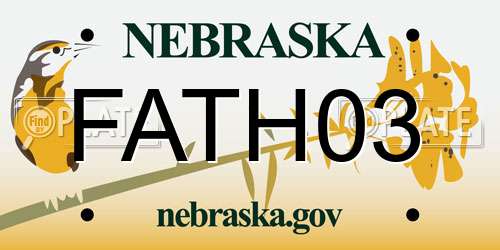 FATH03 Nebraska License Plate