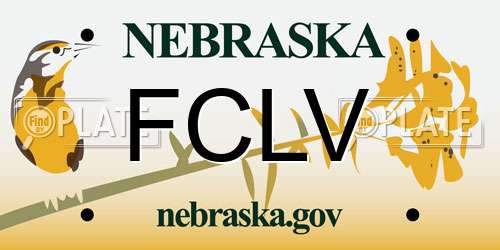 FCLV Nebraska License Plate