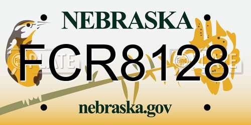 FCR8128 Nebraska License Plate